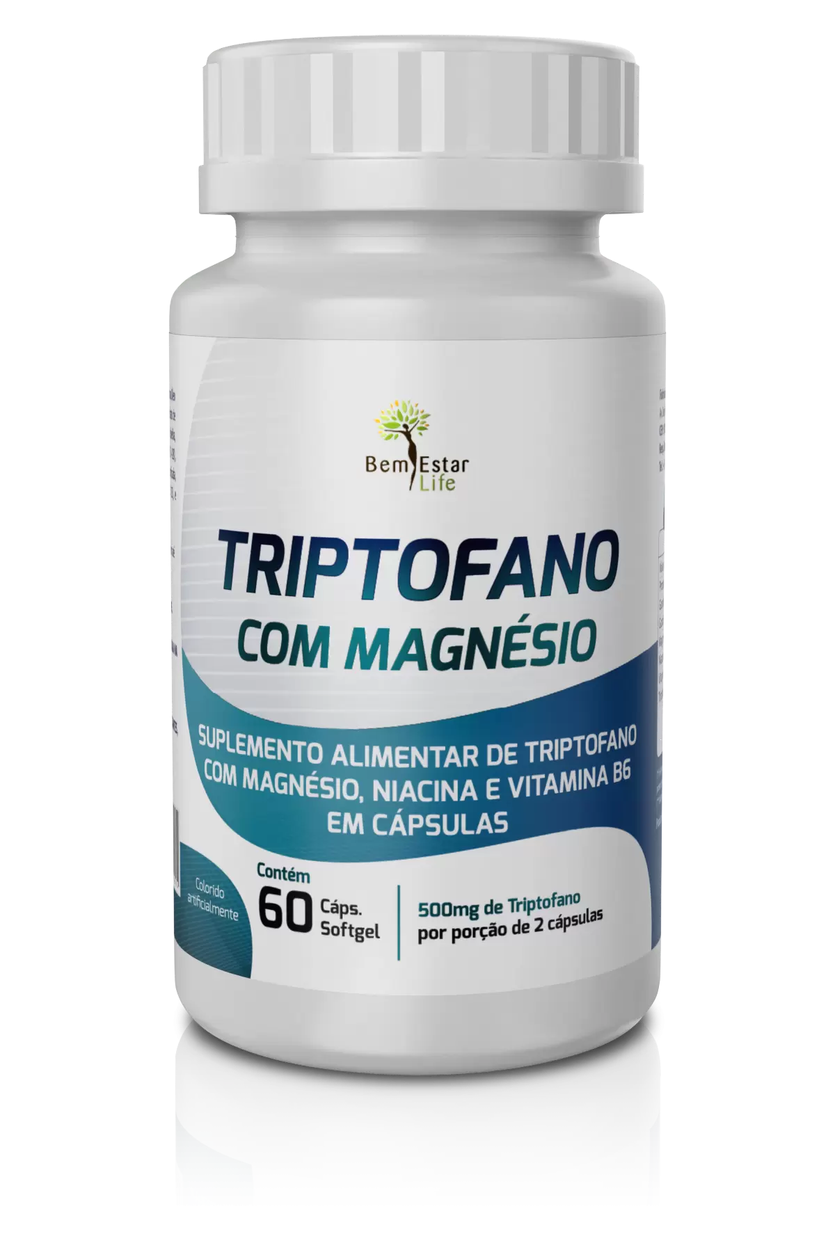 TRIPTOFANO COM MAGNESIO - 60 CAPSULAS