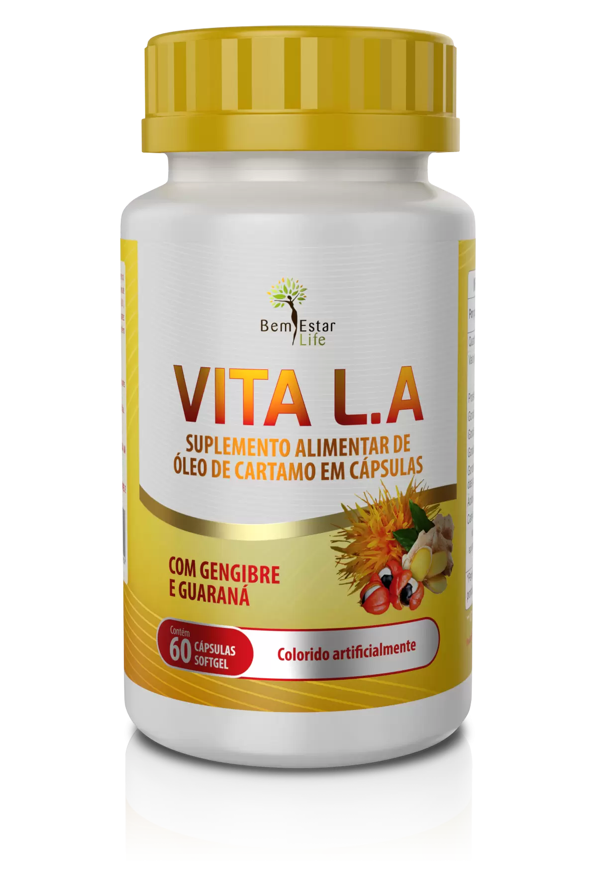 VITA L.A. - Óleo de Cartamo, Gengibre e Guarana - 60 CAPS