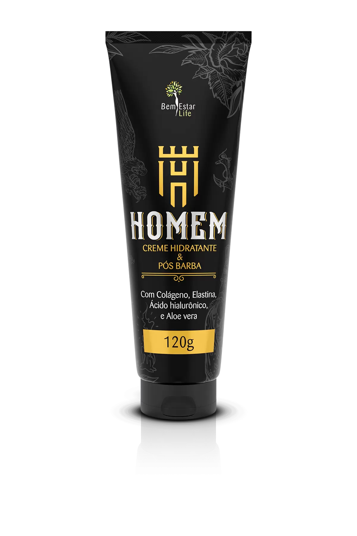 CREME HIDRATANTE E POS BARBA *COM ACIDO HIALURONICO* - 120G