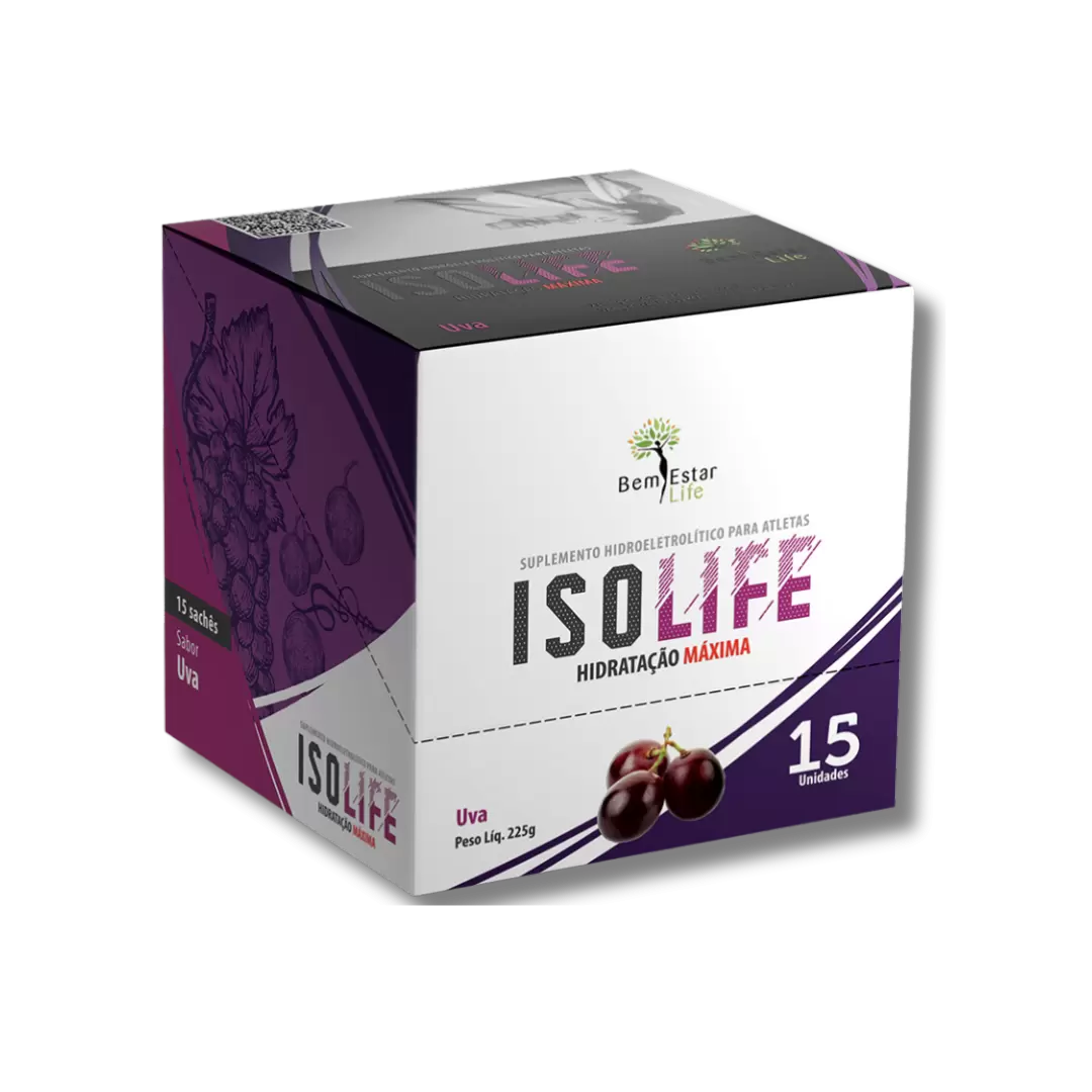 ISO LIFE ISOTONICO, 15 SACHÊS - SABOR UVA